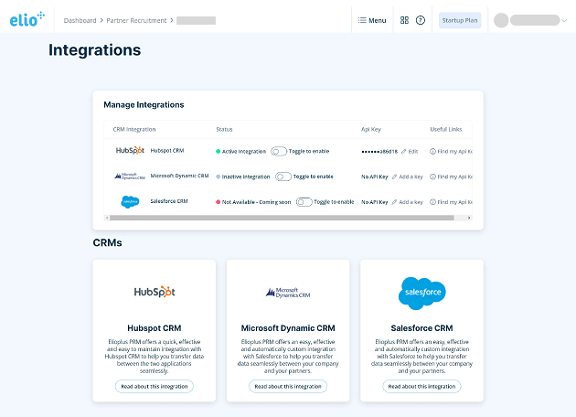 Integrate your CRM with Elioplus PRM software