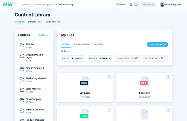 Content Management with Elioplus PRM software